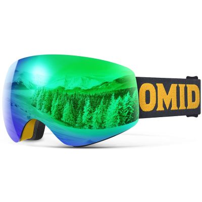 OMID Kids Ski Goggles, Z1 Anti-fog UV Protection Snow Goggles Frameless OTG Snowboard Goggles for Boys Girls Youth