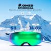 OMID Kids Ski Goggles, Z1 Anti-fog UV Protection Snow Goggles Frameless OTG Snowboard Goggles for Boys Girls Youth view 4