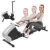 Health & Fitness Compact Foldable Reluctance Rowing Machine with LCD Monitor, Feet Holder, 30 Inch Track Rail, 265 LB Max Weight by Amebee Full Body Exercise Power Motion Black (HC101A Black Cart) view 1