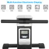 Health & Fitness Compact Foldable Reluctance Rowing Machine with LCD Monitor, Feet Holder, 30 Inch Track Rail, 265 LB Max Weight by Amebee Full Body Exercise Power Motion Black (HC101A Black Cart) view 3