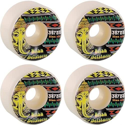Satori Movement Brian Delatorre Ganesh White Skateboard Wheels - 52mm 101a (Set of 4)