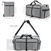 120L Travel Duffle Bag for Men, Large Foldable Duffel Bag for Travel with Shoe Compartment Overnight Weekender Bag Gym Bag for Men Women Waterproof & Tear Resistant (Gray, 120L) view 2