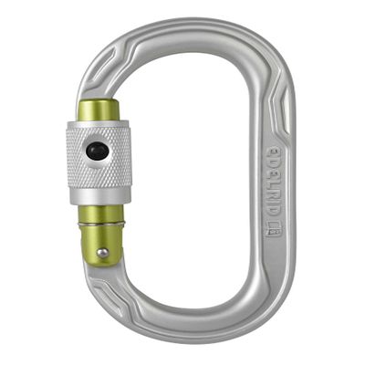 EDELRID Oval Power 2500 Locking Carabiner - Silver Permalock