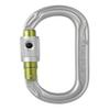 EDELRID Oval Power 2500 Locking Carabiner - Silver Permalock view 1