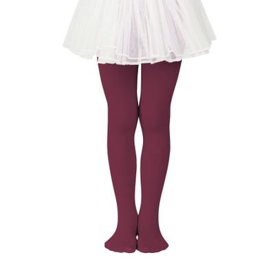 Zando Burgundy Tights for Girls Toddler 2T-3T - Ultra Soft Dark Red Tights Girls Elastic Ballet Footed Halloween Tight Girl for Christmas Daily School 1-3 Years
