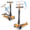 Hurtle Kids Scooter - Child Toddler Kick Scooter Toy - 3 Wheel Scooter with Adjustable Height, Anti-Slip Deck, Flashing Wheel Lights, for Boys/Girls 3-10 Year Old view 1