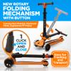 Hurtle Kids Scooter - Child Toddler Kick Scooter Toy - 3 Wheel Scooter with Adjustable Height, Anti-Slip Deck, Flashing Wheel Lights, for Boys/Girls 3-10 Year Old view 3