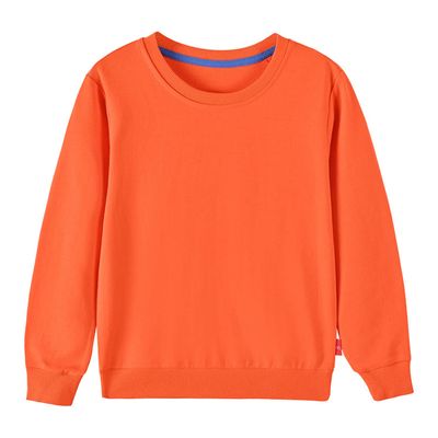 Toddler Boy's Girl's Pullover Sweatshirt,Casual Cotton Crewneck Sweatshirts Long Sleeve Solid Top Shirt Fall Outfit (Orange,5-6T,5 Years,6 Years)