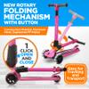 Hurtle Kids Scooter - Child Toddler Kick Scooter Toy - 3 Wheel Scooter with Adjustable Height, Anti-Slip Deck, Flashing Wheel Lights, for Boys/Girls 3-10 Year Old view 3
