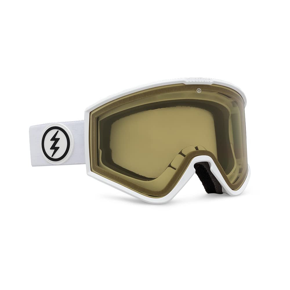 Electric - Kleveland+, Snow Goggles, Gloss White Frame, Photochromic Green Bronze Gold Chrome Lens