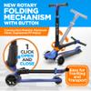 Hurtle Kids Scooter - Child Toddler Kick Scooter Toy - 3 Wheel Scooter with Adjustable Height, Anti-Slip Deck, Flashing Wheel Lights, for Boys/Girls 3-10 Year Old view 3