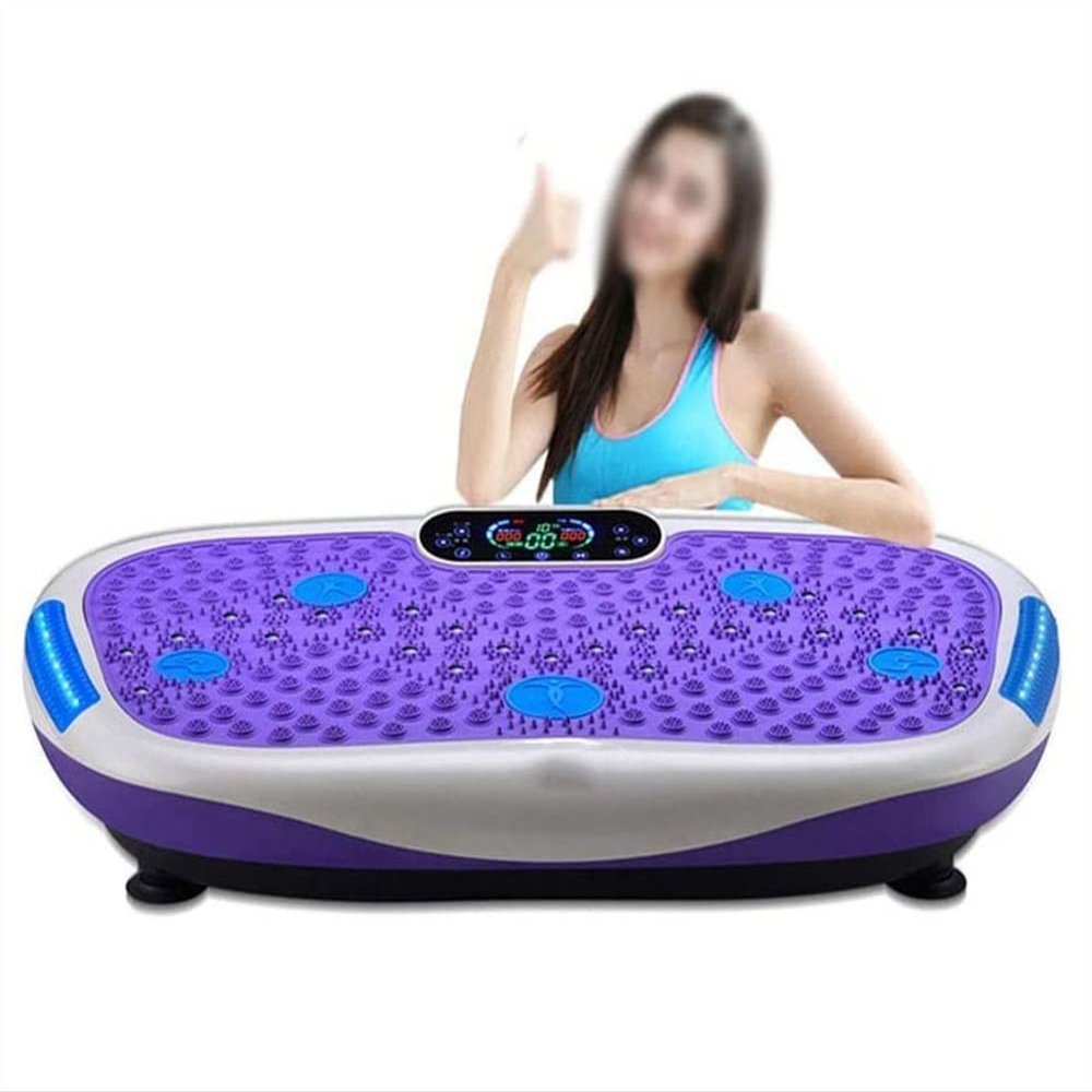 SMSOM Vibration Plate, Whole Body Workout Vibration Platform with Remote Control, Exercise Machine for Home Fitness, Max Load 440lbs (Color : Purple)