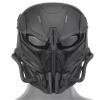 Tactical Skull Full Face Cosplay Mask with Lens Goggles Eye Protection, Men's Airsoft Mask Face Shield for Playing Airsoft/Paintball Halloween Games Cosplay (Black) view 2