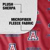 University of Arizona Blanket, 50"x60" Logo Pattern Silky Touch Sherpa Back Super Soft Throw Blanket view 4