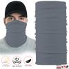 Headband Bandanas Multifunctional Tube Headwear Neck Gaiter, Head Wrap for Women, Magic Head Scarf, Face Mask, Balaclava, Sweatband for Fishing, Yoga, Motorcycling (Grey) view 2