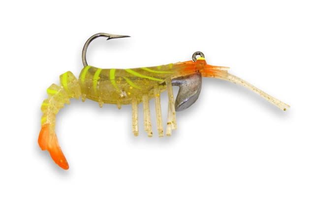 Egret Baits 2" Vudu Glow Shriimp, 1/16oz - Bayou Brew (2-Pack) E-VS20-16-40