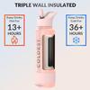 Coldest Insulated Water Bottle with Straw Lid - Stainless Steel Metal Insulated Bottle for Men & Women (Forever Pink Glitter, 40 oz) view 2