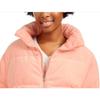 Collection B Womens Corduroy Cropped Puffer Coat Orange S Pink view 3