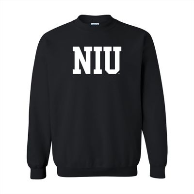 UGP Campus Apparel AW01 - Northern Illinois Huskies Basic Block Crewneck Sweatshirt - X-Large - Black
