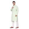 ITOS365 Men Cotton Blend Kurta Pyjama Pajama Set Party Fashion Regular Ethinic Wear Indian Dress Gift for Men Light Green XL view 2
