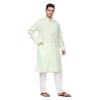 ITOS365 Men Cotton Blend Kurta Pyjama Pajama Set Party Fashion Regular Ethinic Wear Indian Dress Gift for Men Light Green XL view 3