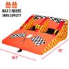SUNNY & FUN Towable Water Tube - 2-Person Inflatable Floating Raft with Cushion Seats, Grip Handles, Dual Tow Points & Speed Safety Valve for Fast Inflation - 12V Air Pump & Tow Rope Included view 3