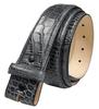 35MM Italian Calfskin Genuine Leather Dress Belt Strap with Snaps 1-3/8"(35mm) Wide (Alligator Gray, 40) view 1