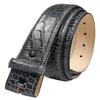 35MM Italian Calfskin Genuine Leather Dress Belt Strap with Snaps 1-3/8"(35mm) Wide (Alligator Gray, 42) view 1