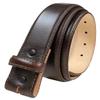 35MM Italian Calfskin Genuine Leather Dress Belt Strap with Snaps 1-3/8"(35mm) Wide (Smooth Brown, 48) view 1