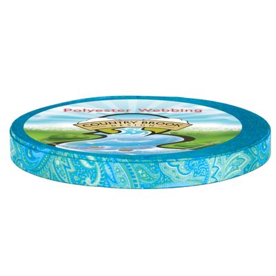 Country Brook Design - Green Paisley Photo Quality Polyester (5/8 Inch, 20 Yards)