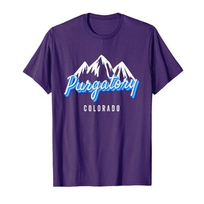Purgatory Mountain Colorado Skyline Winter Scene T-Shirt