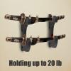 Ekkhysis Sword Holder Wall Mount 2-Tier Velvet Padded Hook Katana Holder Adjustable Display Hanger for Samurai Sword Tanto Rapier Light Saber Cosplay Blade Tanjirou Demon Slayer Weapon Rack view 2