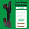 Ekkhysis Sword Holder Wall Mount 2-Tier Velvet Padded Hook Katana Holder Adjustable Display Hanger for Samurai Sword Tanto Rapier Light Saber Cosplay Blade Tanjirou Demon Slayer Weapon Rack view 4