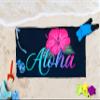 Aloha Designs Aloha Beach Towels - with Aloha Decal - Microfiber Quick Dry Beach,Camping, Pool, Sports, Backpacking, Yoga, Gym, Travel Towel 60x31.5 Soft, Compact, Lightweight- Plus One Aloha Sticker view 2