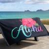 Aloha Designs Aloha Beach Towels - with Aloha Decal - Microfiber Quick Dry Beach,Camping, Pool, Sports, Backpacking, Yoga, Gym, Travel Towel 60x31.5 Soft, Compact, Lightweight- Plus One Aloha Sticker view 3