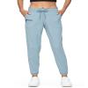 Haowind Joggers for Women with Pockets Elastic Waist Workout Sport Gym Pants Comfy Lounge Yoga Running Pants(Denim Blue XXL) view 1