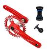 BUCKLOS IXF 104 BCD 30T-38T 170MM Mountain Bike Crankset, Hollow Integrated MTB Crank Set, Aluminum Alloy Crankset Round Oval Narrow Wide Chainring with Bottom Bracket Bolts Fit Shimano/FSA Gaint view 1