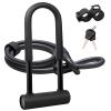 UBULLOX Bike U Lock with Cable Heavy Duty Bike Lock, 16mm U Lock and 4ft/6ft Length Security Cable with Sturdy Mounting Bracket for Bicycle, Motorcycle and More, Large view 1