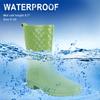 Petrass Women Rain Boots Black Waterproof Mid Calf Lightweight Cute Booties Fashion Out Work Comfortable Garden Shoes, Green 5 view 2