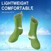 Petrass Women Rain Boots Black Waterproof Mid Calf Lightweight Cute Booties Fashion Out Work Comfortable Garden Shoes, Green 5 view 4
