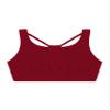 easyforever Kids Girls Athletic Sport Bra Strappy Back Vest Crop Top Tanks for Gym Workout Dance Gymnastics Burgundy E 4 view 3