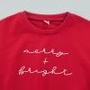 Andannby Toddler Girls Crewneck Oversized Sweatshirt Kids Big Bowknot Pullover Sweater Hoodie Tops Clothes (D Christmas Red, 6-7 Years) view 3
