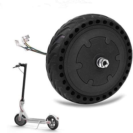 GYL Motor and Explosion Proof Honeycomb Structure Anti-Skid Wheel Tire Set Replacement for Xiaomi M365 Electric Scooter
