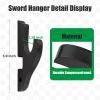 Ekkhysis Sword Holder Wall Mount 1-Tier Hook Katana Holder Adjustable Display Hanger for Samurai Sword Tanto Rapier Light Saber Cosplay Blade Tanjirou Demon Slayer Weapon Rack view 3