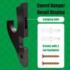 Ekkhysis Sword Holder Wall Mount 1-Tier Hook Katana Holder Adjustable Display Hanger for Samurai Sword Tanto Rapier Light Saber Cosplay Blade Tanjirou Demon Slayer Weapon Rack view 4
