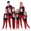 Benaive Matching Family Christmas Pajamas Set Holiday Pjs for Women Men Sleepwear (Black & Red, Snowman, 2T) view 1