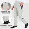 Little Donkey Andy Women's Fleece Lined Waterproof Softshell Pants Hiking Ski Snowboarding Pants Light Gray XL view 4