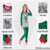 Benaive Matching Family Christmas Pajamas Set Holiday Pjs for Women Men Sleepwear (Grey & Green, XmasTree, 6) view 4