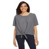 Ladies Tie-Front Blouse-Graphite-XL view 1