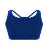 easyforever Kids Girls Athletic Sport Bra Strappy Back Vest Crop Top Tanks for Gym Workout Dance Gymnastics Royal Blue E 6 view 1
